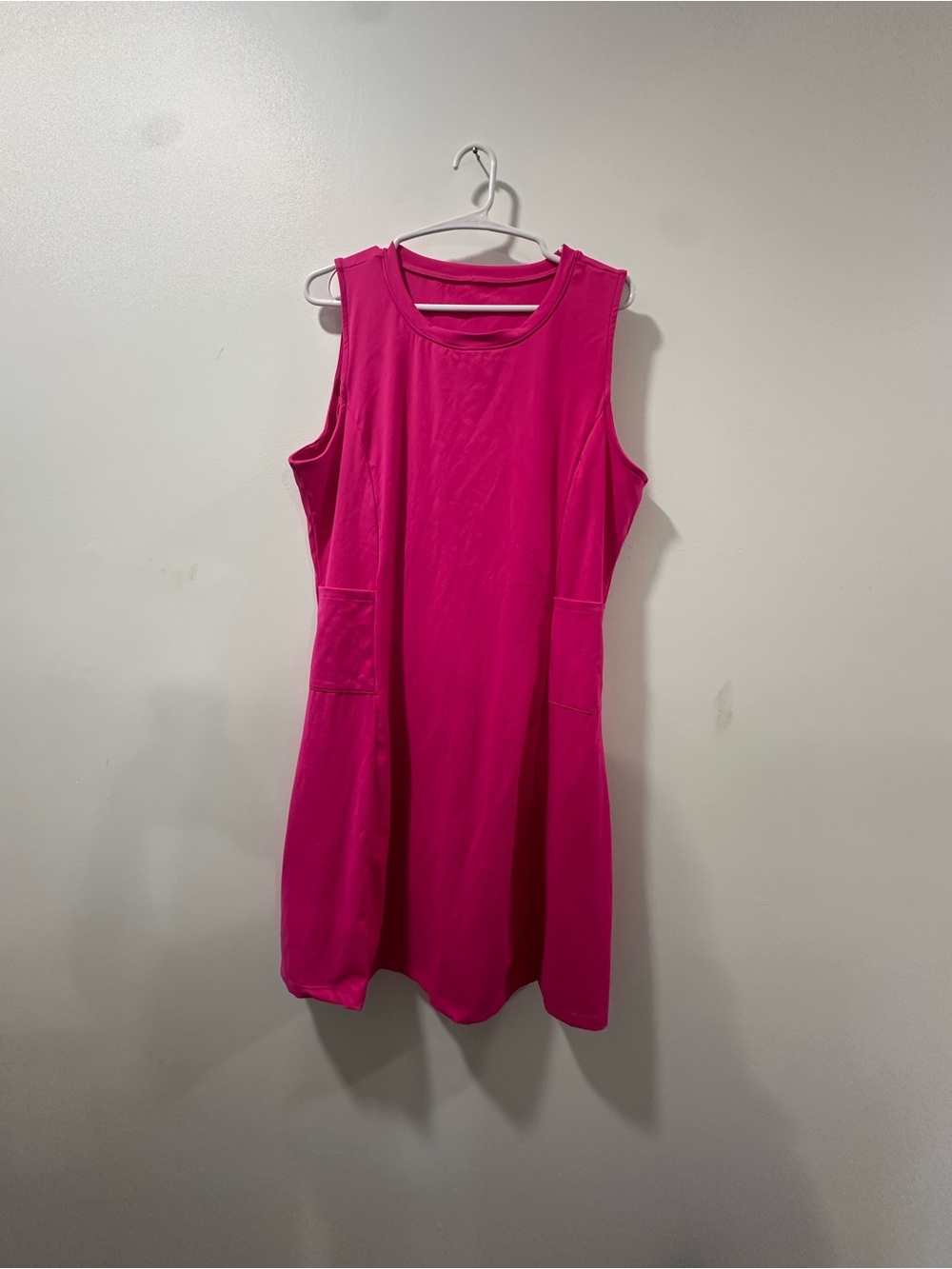 Sleeveless Hot Pink Shift Dress - Unbranded